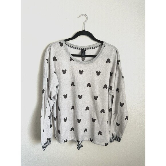 Disney Sweaters - Disney Costco Women's Pajama Sweatshirt Size Large Mickey Mouse Print Multicolor